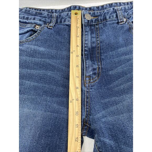 Carbon Jeans Mens 34 x 29 Blue Dark Wash Denim Relaxed Straight Flex Casual - Picture 8 of 14